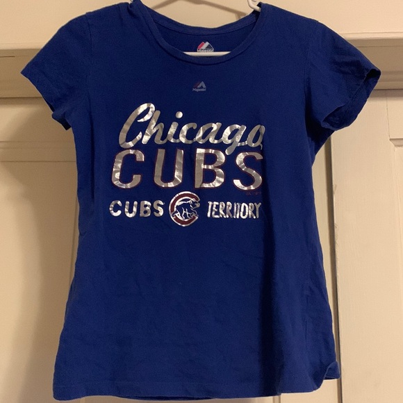 Majestic Tops - Women’s Magestic Tee Shirt, Size S, “Chicago Cubs”